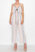 Orange front tie cropped jumpsuit by Yellow Hera, featuring a stylish design and fitted waist, perfect for casual and summer wear.