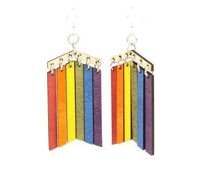 Red Sunflower Pride earrings featuring colorful, handcrafted earrings with vibrant sunflower design and pride-themed accents.
