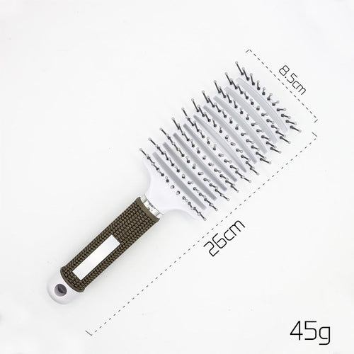 CJDropshipping anti-knot hairbrush for women, detangler brush with ergonomic design, suitable for smooth, tangle-free hair.