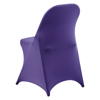 Start2Finish VEVOR purple polyester spandex chair covers for wedding and event seating, stretch slipcovers for banquet chairs.
