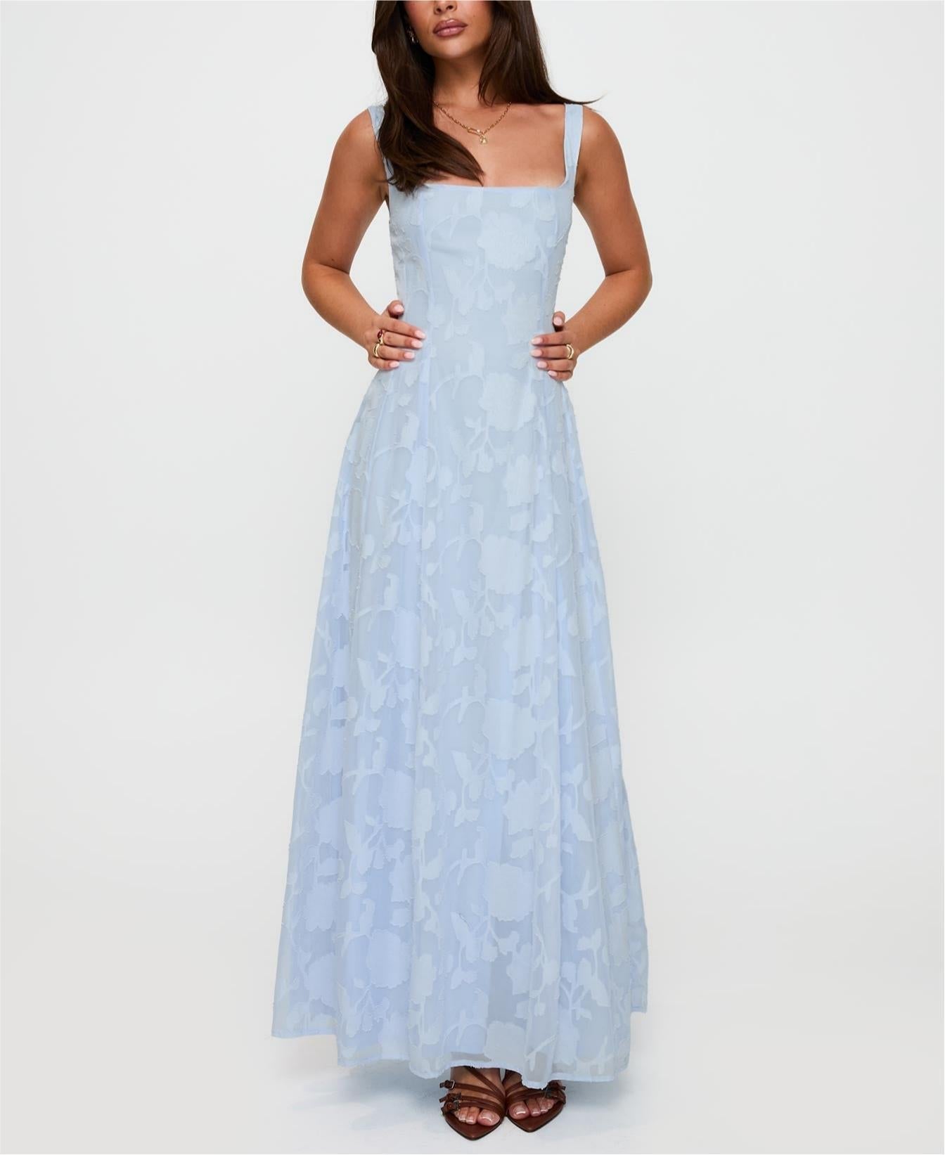 Spring women’s floral double shoulder strap top by Pear Daisy, solid color, lightweight and stylish for casual wear.
