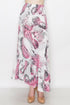 Pink paisley print long skirt with flared bottom from Yellow Hera, featuring a flowing dress style and vibrant pattern.