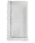 Set of 4 Start2Finish home table cloth napkins with elegant black embroidery, featuring detailed stitched patterns on soft fabric.