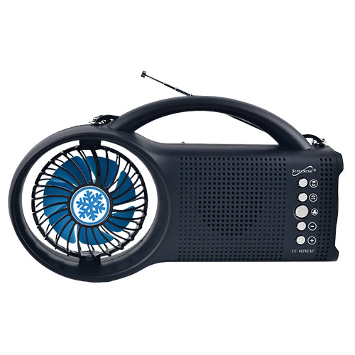 Black Lavender Supersonic Solar Power Bluetooth Speaker with FM radio and LED torch, portable audio device with solar charging.