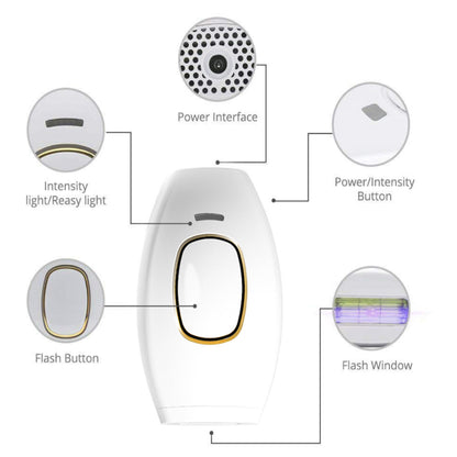 Salmon Lucky Face To Feet Laser Hair Remover handheld device with sleek design, used for permanent hair reduction on face and body.