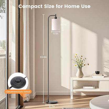 Dimmable Floor Lamp With Remote Three Color Temperatures