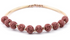 Rose lava stone and gold essential oil bracelet featuring round lava stones and gold accents, stylish jewelry accessory.