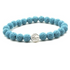 Light blue lava stone Tree of Life essential oil bracelet featuring natural beads and intricate metal details, jewelry by Start2Finish.