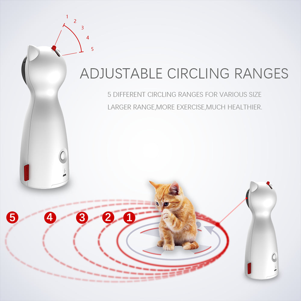Maroon Asteria Creative Cat Pet LED Laser Toy with automatic moving laser for playful fun with cats