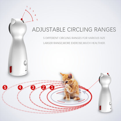 Maroon Asteria Creative Cat Pet LED Laser Toy with automatic moving laser for playful fun with cats