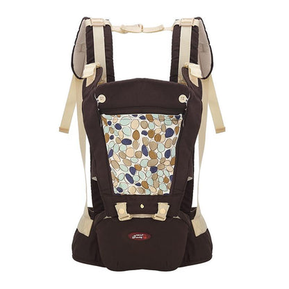 Maroon Asteria breathable multifunctional baby waist stool with adjustable straps, designed for parent comfort and convenience.