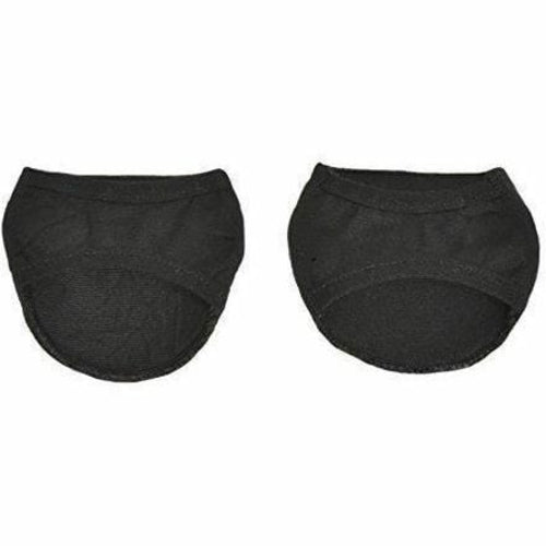 Olive Prometheus sheer open toe cover socks with cushioned, non-skid soles, four pairs in a pack.