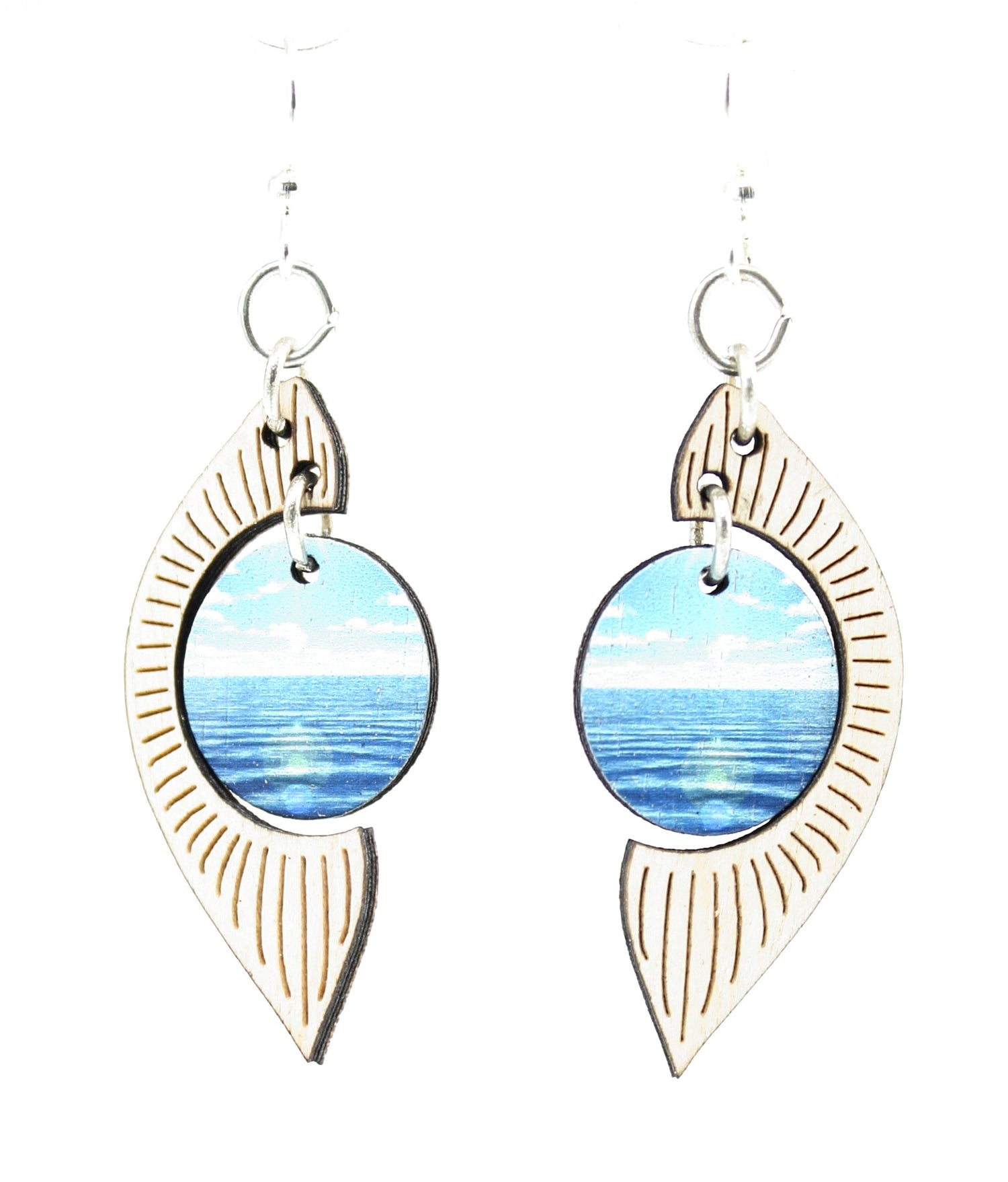 Red Sunflower Ocean Pearl Earrings featuring elegant freshwater pearls and silver hooks, perfect for sophisticated jewelry style.