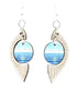 Red Sunflower Ocean Pearl Earrings featuring elegant freshwater pearls and silver hooks, perfect for sophisticated jewelry style.