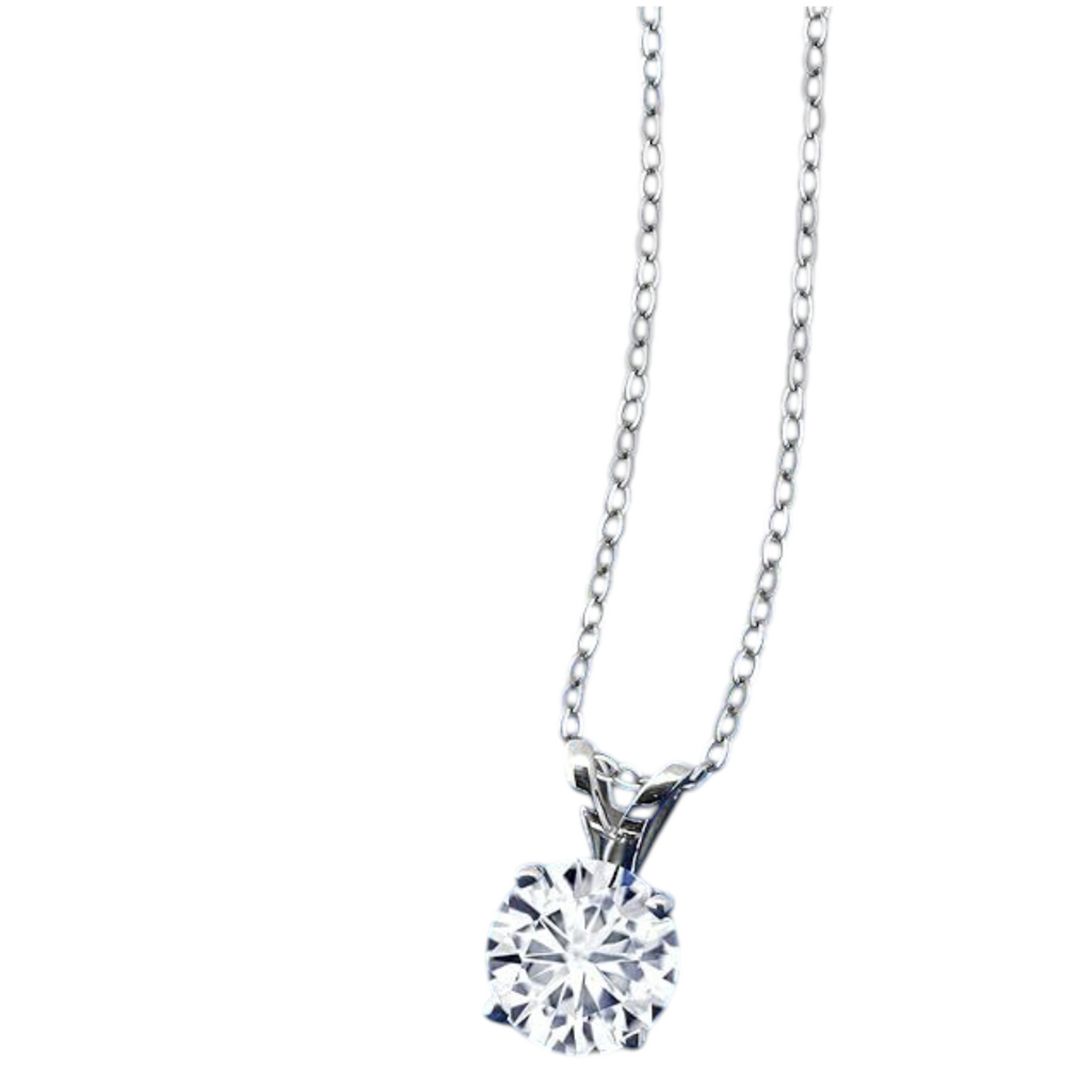 Start2Finish 1.50 Ctw lab-grown diamond pendant necklace in 14K gold with round F color VS clarity, featuring a sparkling diamond.