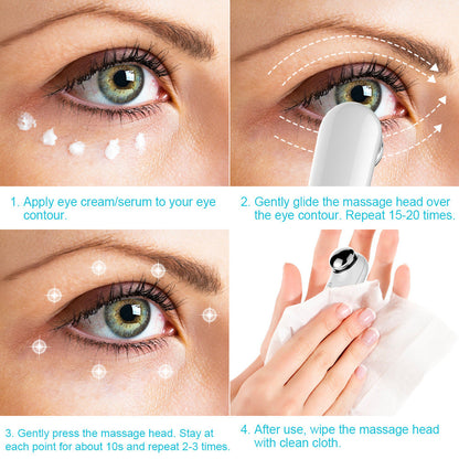 Maroon Asteria portable eye massager for relaxation and eye care, featuring a sleek design and adjustable settings.