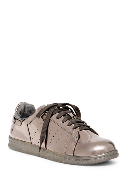Azure Ophion footwear in pebbled leather, showcasing stylish design and comfortable fit for everyday wear.