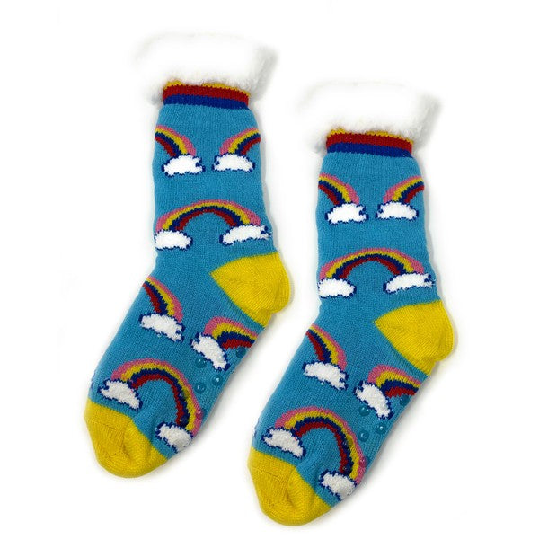 Kids Sherpa Slipper Sock by Jade Icarus with cozy, plush lining, designed for warmth and comfort.