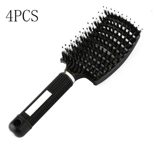 CJDropshipping anti-knot hairbrush for women, detangler hairbrush with ergonomic handle, suitable for smooth, tangle-free hair grooming.