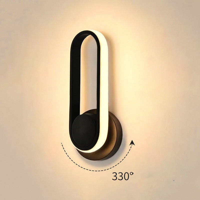 Indoor rotatable acrylic LED wall lamp by Maroon Asteria, designed for bedroom wall lighting with a modern style.