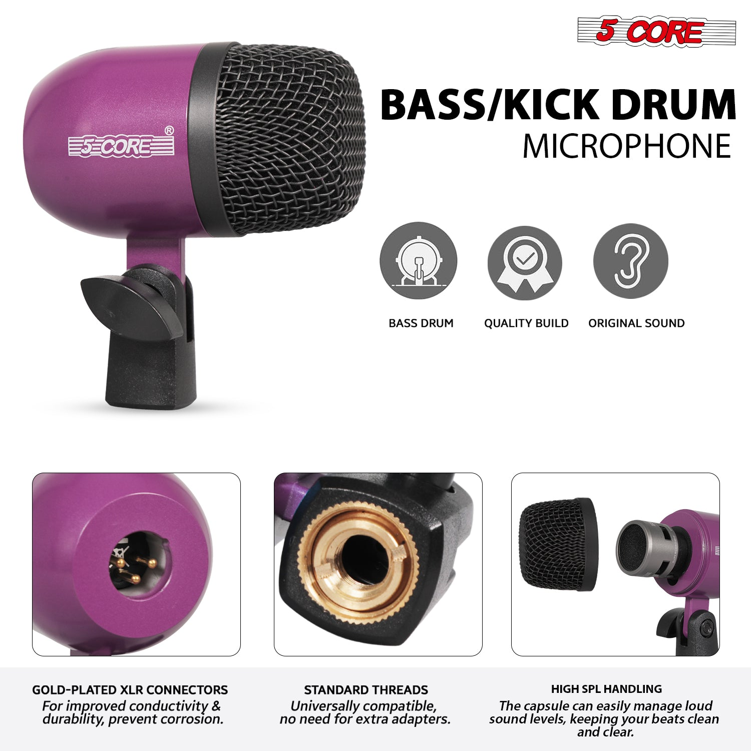 Start2Finish 9-piece drum microphone set with kick, bass, tom, snare, hi-hat, and cymbal mics for live or studio drum recording.