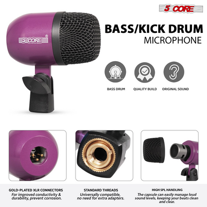 Start2Finish 9-piece drum microphone set with kick, bass, tom, snare, hi-hat, and cymbal mics for live or studio drum recording.