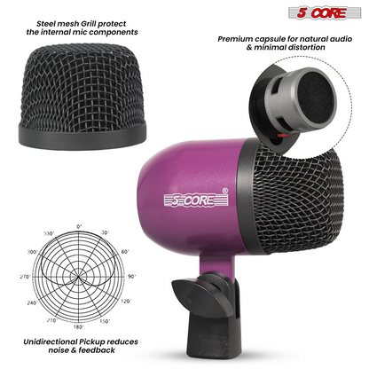 Start2Finish 9-piece drum microphone set with kick bass, tom, snare, condenser, hi-hat, and cymbal mics for professional drum recording.