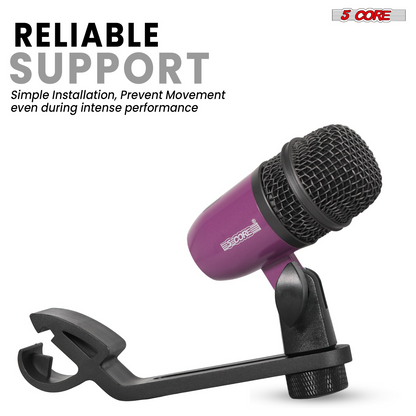 Start2Finish 9-piece drum microphone set with kick, bass, tom, snare, hi-hat, and cymbal mics for musical instruments.