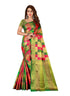 Elegant ivory Sana silk saree with matching blouse from Ivory Cassiopeia, draped on a mannequin showcasing traditional women&