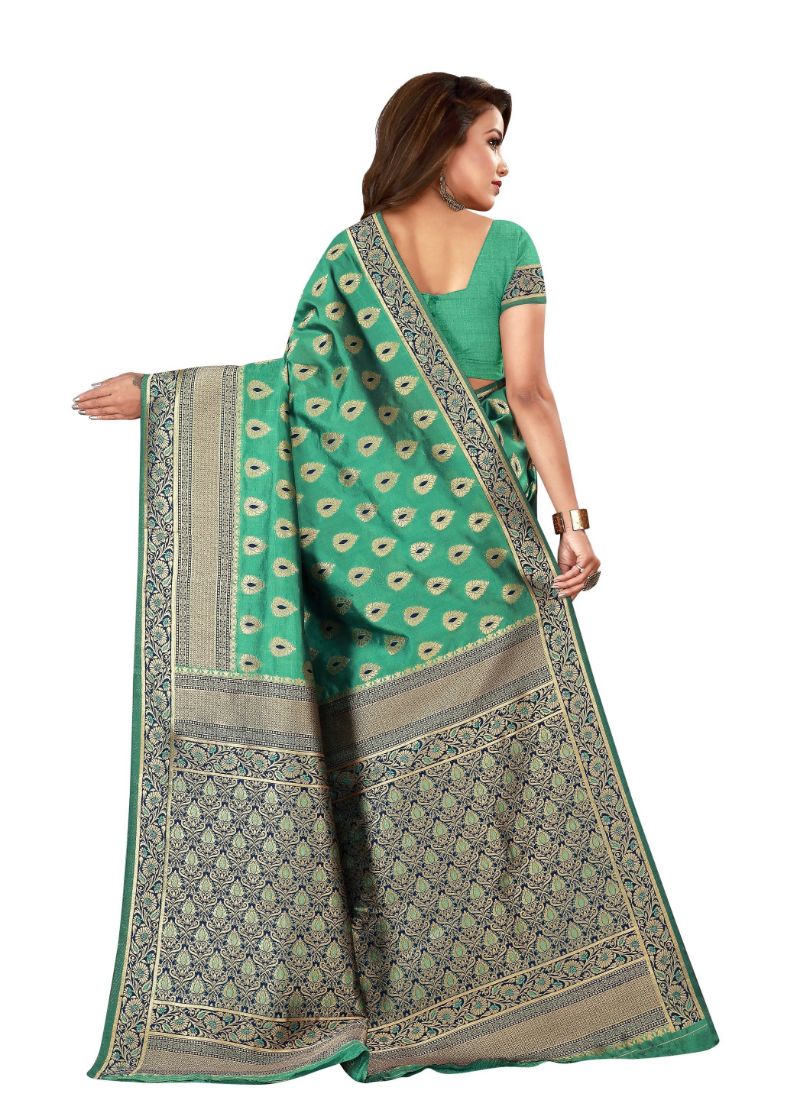 Elegant ivory Banarasi silk saree with intricate gold designs and matching blouse, crafted by Ivory Cassiopeia for women&