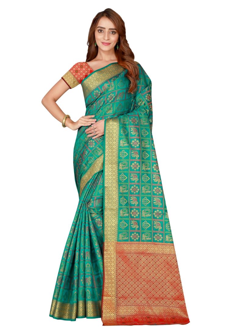 Elegant ivory Kanjivaram silk saree with matching blouse for women, by Ivory Cassiopeia, showcasing intricate traditional design.