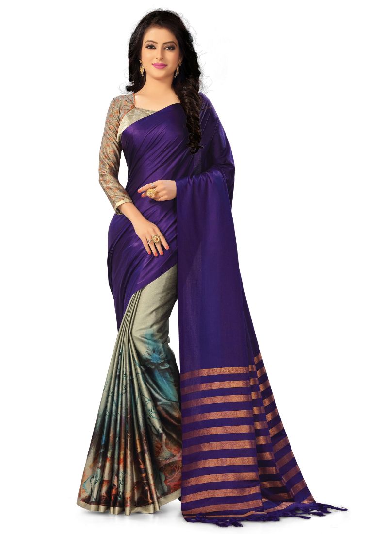Women’s handloom cotton silk saree by Ivory Cassiopeia, soft and elegant with intricate weaving, draped on a model for traditional wear.