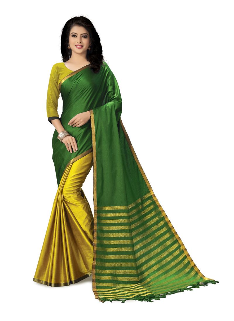Women’s handloom cotton soft silk saree in elegant ivory with intricate weaving, by Ivory Cassiopeia, showing detailed fabric and drape.