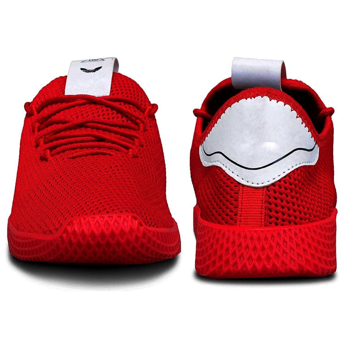 Red mesh material casual sports shirt for women by Ivory Cassiopeia, featuring a comfortable, breathable design.