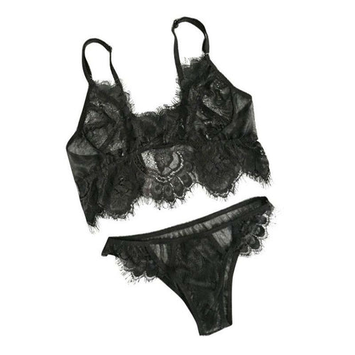 Jade EP sexy lace bralette lingerie with sheer mesh and G-string design, unpadded, delicate floral lace details, stylish and feminine.
