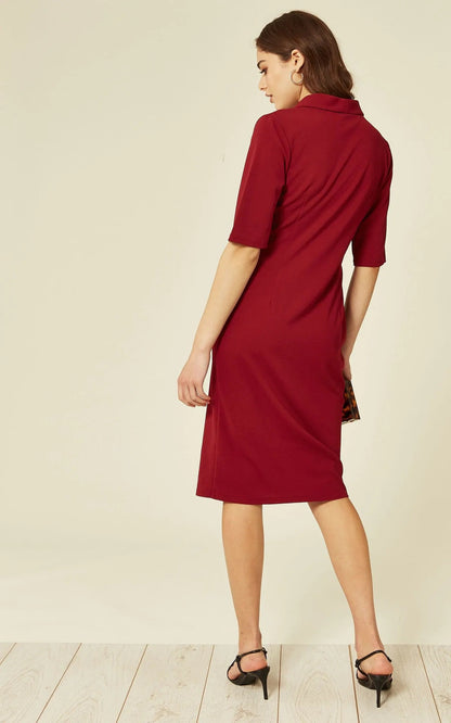 Rose Eleusis Diane Wrap Blazer Dress, stylish jacket with a tailored fit, featuring a wrap design and elegant lapels.