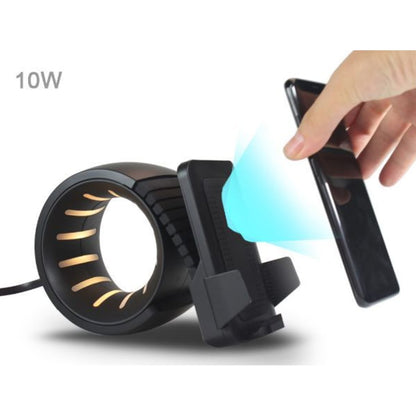 Salmon Lucky Wheel Of Power mobile wireless charger with a sleek, circular design, wireless charging pad, and tech accessories appearance.