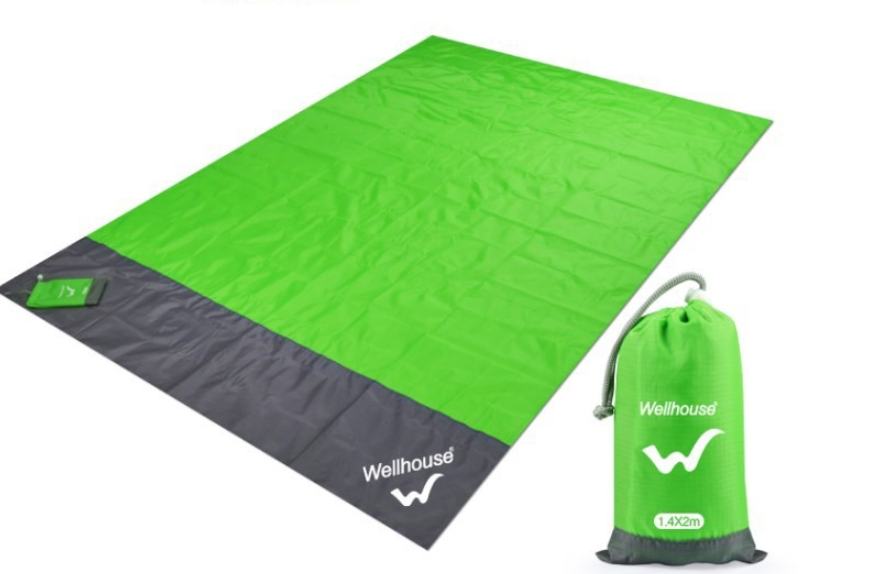Maroon Asteria portable waterproof camping picnic mat and beach blanket with pocket for outdoor use