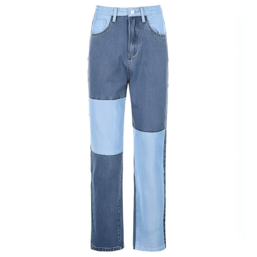 Carmine Juneberry DenimDare™ high-rise straight-leg jeans for women with prominent stitching and classic denim wash.