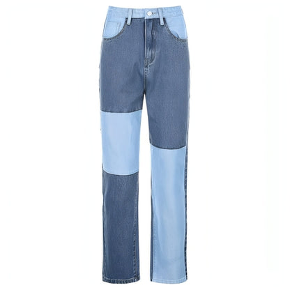Carmine Juneberry DenimDare™ high-rise straight-leg jeans for women with prominent stitching and classic denim wash.