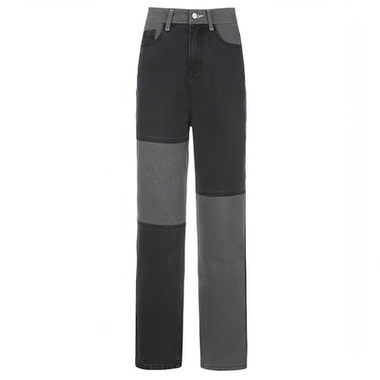 Carmine Juneberry DenimDare™ high-rise straight-leg jeans for women, showcasing stitching details and classic denim fit.