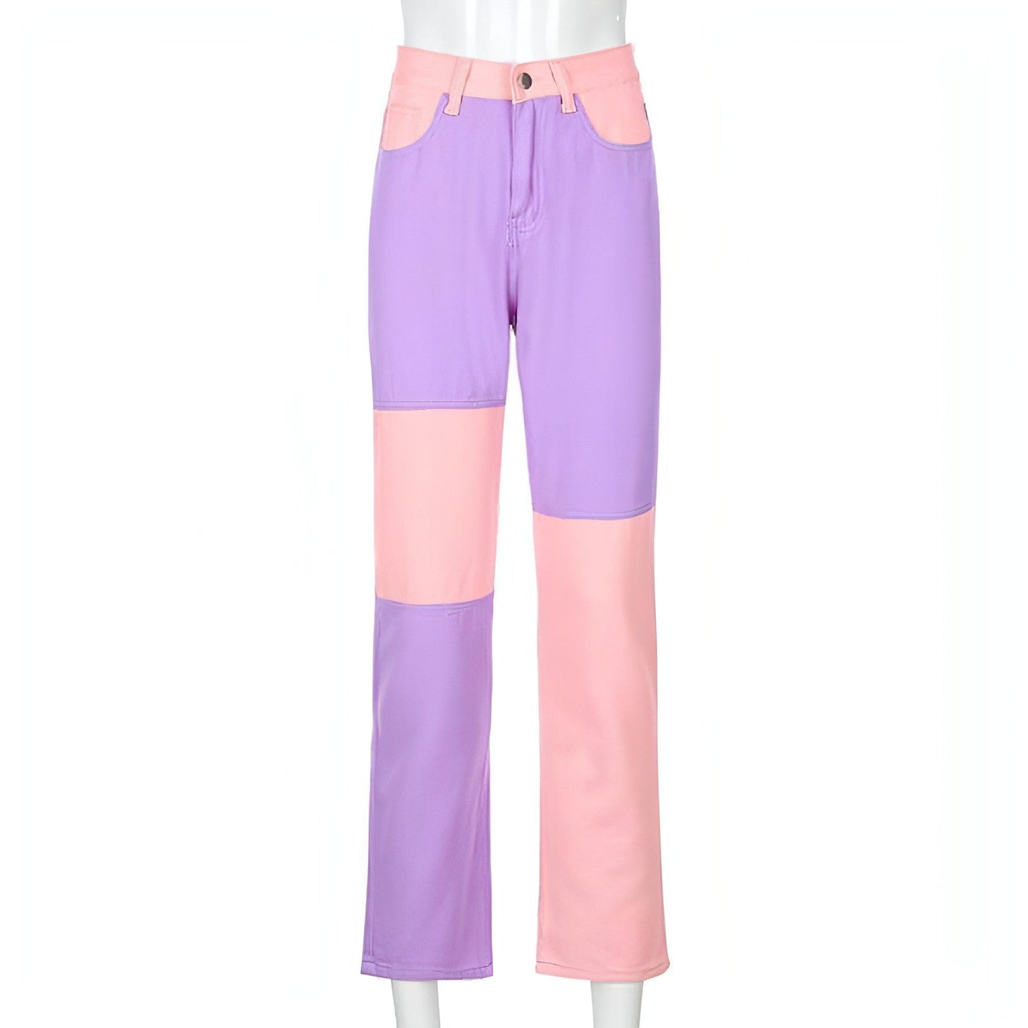 Carmine Juneberry DenimDare™ high-rise straight-leg jeans with visible stitching for women, showcasing the fit and denim fabric.