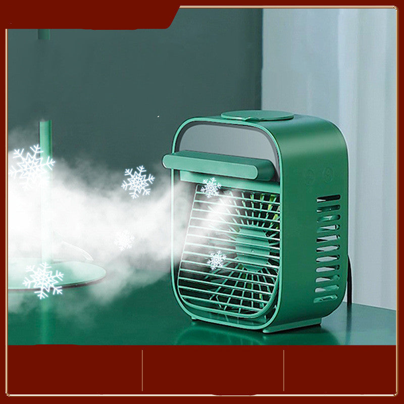 Small Maroon Asteria portable USB desktop fan for home and office cooling, compact and easy to use for personal comfort.