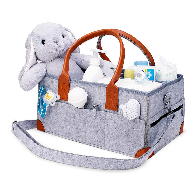 Maroon Asteria large capacity diaper trolley storage bag with multiple compartments, ideal for organizing baby essentials on the go.