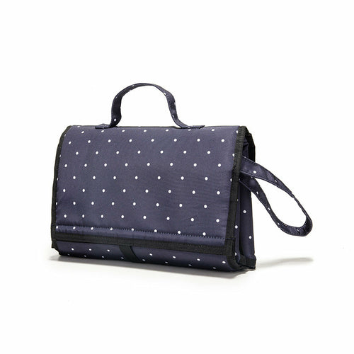 Maroon Asteria waterproof portable diaper change pad with multiple compartments, ideal for travel and parenthood on the go.