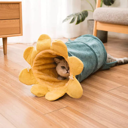 Maroon Asteria Creative Fruit Funny Cat Tunnel Toy showing a colorful, playful fabric tunnel for cats to explore and play
