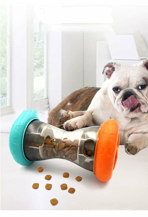Maroon Asteria dog toy food leakage ball with bite-resistant design, designed to challenge pets and promote active play.