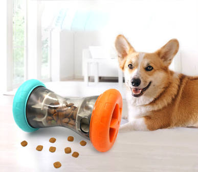 Maroon Asteria pet food leakage toy ball for dogs, designed for interactive play and food distribution.
