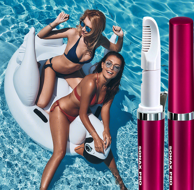 Maroon Asteria ladies mini electric hair removal machine for smooth, hair-free skin in a compact haircare device.