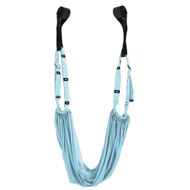 Maroon Asteria fitness hip stretch yoga belt and inverted rope for stretching and flexibility exercises.